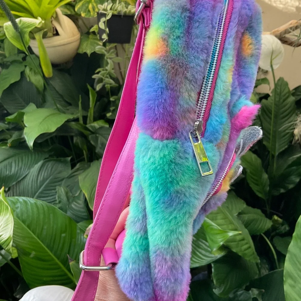 OMG Accessories Small Colorful Pearl Jeweled Backpack